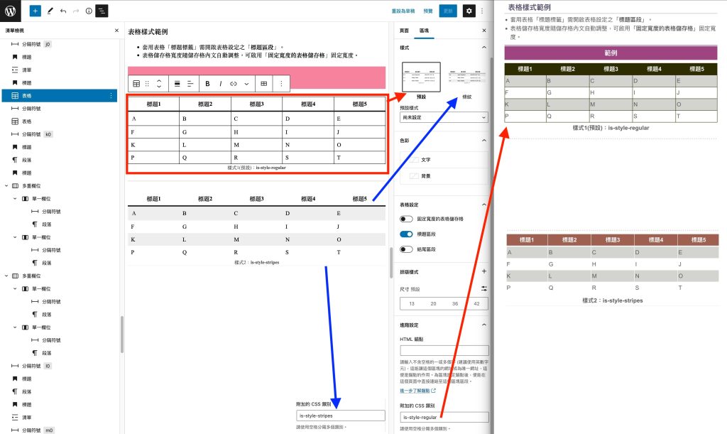 使用說明09表格樣式範例